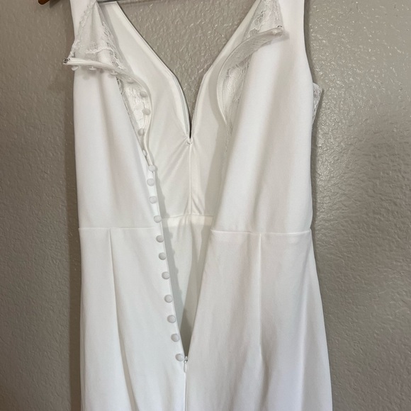 NWOT Extraordinary Romance White Button Back Mermaid Maxi Dress - Picture 7 of 9